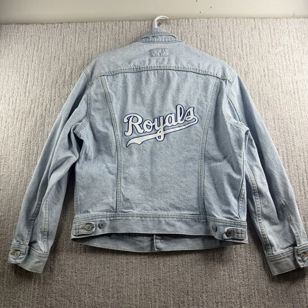 Vintage Kansas City Royals Lee Denim Jacket Size Medium Regular